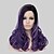 Недорогие Парик из искусственных волос без шапочки-основы-Парики из искусственных волос Волнистый Волнистый Парик Средние New Purple Искусственные волосы Жен. Фиолетовый