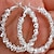 preiswerte Ohrringe-Kreolen For Damen Hochzeit Alltag Täglich Aleación Machete Silber Weiß