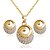 cheap Jewelry Sets-Women&#039;s Bridal Jewelry Sets Earrings Jewelry Golden For Wedding Party / Necklace