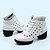 ieftine Adidași de Dans-Pentru femei Pantofi Dans / Pantofi Moderni Piele Cizme / Adidași Toc Drept NePersonalizabili Pantofi de dans Alb / Antrenament