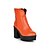 billige Kvindestøvler-Støvler-Kunstlæder-Plateau Combat-støvler Modestøvler-Dame-Sort Blå Gul Orange-Udendørs Fritid Fest/aften-Tyk hæl