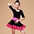 billige Dansetøj til børn-Latin Dans Kjoler Børne Ydeevne Rayon Flæs 2 Dele Halv-ærmet Naturlig Kjoler / ShortsSuitable Height
