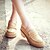 זול מוקסינים לנשים-נשים-נעליים ללא שרוכים-PU-נוחות-שחור / Almond-שטח-עקב עבה