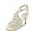 cheap Wedding Shoes-Women&#039;s Sandals Stiletto Heel Rhinestone Satin Spring / Summer / Fall Black / Golden / White / Wedding / Party &amp; Evening