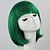 abordables Pelucas para disfraz-peluca de cosplay peluca sintética peluca cosplay recta recta bob peluca verde pelo sintético verde de las mujeres