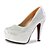 cheap Women&#039;s Heels-Women&#039;s PU(Polyurethane) Fall Heels Stiletto Heel Silver / Red