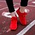 cheap Women&#039;s Sneakers-Women&#039;s Sneakers Flat Heel Tulle / PU Spring / Fall Red / Black