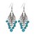 cheap Earrings-Women&#039;s Turquoise Drop Earrings Stylish Ladies Personalized Classic Vintage Bohemian European Silver Plated Turquoise Earrings Jewelry Blue For Daily Casual 1pc