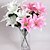 Χαμηλού Κόστους Ψεύτικα Λουλούδια-Ψεύτικα λουλούδια 10 Κλαδί Μοντέρνο Στυλ Κρίνοι Λουλούδι για Τραπέζι