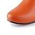 preiswerte Damenstiefel-Damen-Stiefel-Outddor Büro Lässig-Kunstleder-Keilabsatz-Modische Stiefel-Schwarz Braun Weiß Orange