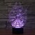 abordables Décors et éclairages nocturnes-Veilleuse 3D Décorative LED 1 pièce