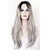 cheap Synthetic Wigs-Synthetic Lace Front Wig Natural Wave Loose Wave Middle Part Lace Front Wig Long Grey Synthetic Hair Women&#039;s Ombre Hair Dark Roots Natural Hairline Gray