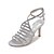 cheap Wedding Shoes-Women&#039;s Sandals Stiletto Heel Rhinestone Satin Spring / Summer / Fall Black / Golden / White / Wedding / Party &amp; Evening