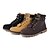 Χαμηλού Κόστους Ανδρικές Μπότες-Ανδρικά Μπότες Παπούτσια άνεσης Μπότες Μάχης Μάρτιν Μπότες Βρετανικό Causal Πεζοπορία Δερμάτινο Αντιολισθητικό Μποτίνια Μαύρο Κίτρινο Καφέ Άνοιξη / Κορδόνια