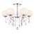 cheap Globe Design-6-Light 72 cm Crystal Chandelier Metal Glass Candle-style Electroplated Modern Contemporary 110-120V / 220-240V