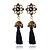 cheap Earrings-Women&#039;s Stud Earrings Tassel Earrings Jewelry Dark Blue For Wedding