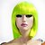 Недорогие Парики к костюмам-Парики из искусственных волос Прямой Искусственные волосы Зеленый Парик Жен. Без шапочки-основы