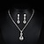 abordables Conjuntos de joyas-Mujer Collares con colgantes Collar / pendientes Los sistemas nupciales de la joyería Moda Aretes Joyas Plata Para Fiesta Boda