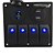 baratos Interruptores para automóveis-12v-24v dc 4 gangue impermeável azul marinho LED interruptor do painel com tomada de potência LED e 4.2a usb voltímetro