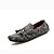 baratos Sapatilhas e Mocassins para Homem-Homens Primavera / Outono Conforto / Mocassim Casual Mocassins e Slip-Ons Couro Antiderrapante Preto / Azul