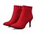 preiswerte Damenstiefel-Damen Stiefel Büro &amp; Karriere Party &amp; Abend Winter Reißverschluss Stöckelabsatz Modische Stiefel Stiefeletten Kunstleder Schwarz Rot Blau