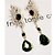 abordables Boucle d&#039;Oreille-Boucle d&#039;Oreille Pendantes Femme Gemme Imitation Diamant Européen Mode Bagues Tendance Bijoux Rouge Vert pour Quotidien Décontracté