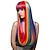 abordables Pelucas para disfraz-peluca sintética recta recta con flequillo peluca muy larga pelo sintético rojo mujer mechas / pelo balayage peluca roja halloween