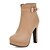 cheap Women&#039;s Boots-Women&#039;s Shoes Winter Platform / Fashion Boots Boots Dress / Casual Chunky Heel Buckle / Zipper Black / White / Almond