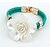 cheap Bracelets-Hot Fashion Big Resin Flower Bracelet Elegant Rhinestone Snake Chain Bracelets For Women Gift