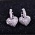 זול עגילים אופנתיים-נשים פאר אהבה לב אופנתי זירקון זירקוניה מעוקבת נחושת Heart Shape תכשיטים עבור יומי קזו&#039;אל