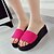 preiswerte Damenslipper &amp; Flip-Flops-Damen-Slippers &amp; Flip-Flops-Lässig-Stoff-Plateau-Wedges-Schwarz / Rot