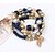 cheap Bracelets-Women&#039;s Bead Bracelet Beaded Layered Stacking Stackable Leaf Ladies Vintage Multi Layer Alloy Bracelet Jewelry Black / Blue / Pink For Casual