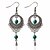 abordables Pendientes-Women&#039;s Hoop Earrings Fashion Earrings Jewelry Green For Wedding