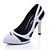 cheap Women&#039;s Heels-Women&#039;s Shoes PU Fall Heels Stiletto Heel White / Black