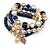 abordables Pulseras-Mujer Brazalete de Cuentas Con Cuentas Multi capa Apilable Forma de Hoja damas Clásico Multicapa Legierung Pulsera pulsera Negro / Azul / Rosa Para Casual