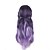 halpa Räätälöidyt peruukit-Naisten Synteettiset peruukit Koneella valmistettu Suora Kinky Straight Purppura Liukuvärjätyt hiukset Cosplay-peruukki Lolita Wig
