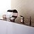 preiswerte Badewannenarmaturen-Badewannenarmaturen - Art déco / Retro Öl-riebe Bronze Romanische Wanne Keramisches Ventil Bath Shower Mixer Taps / Messing / Einhand Drei Löcher