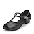 ieftine Pantofi Dans Latin-Pentru femei Încălțăminte latină Sală Dans Pantofi Salsa Pantofi Spumante Sandale Strălucire Toc Jos Buclă Centură-T Pentru copii Negru Argintiu Auriu