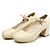 cheap Women&#039;s Heels-Women&#039;s Heels Spring / Summer / Fall Chunky Heel / Block Heel Basic Pump Casual Dress Office &amp; Career Split Joint Leatherette White / Black / Pink / 2-3