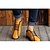 halpa Miesten Oxford-kengät-Miesten Nahka Kevät / Syksy Comfort Oxford-kengät Liukumaton Keltainen / Valkoinen / Tumman sininen / Solmittavat