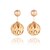 cheap Earrings-Vintage Fashion Gold Plated Double Ball 18K Gold Stud Earrings For Women Design Fashion Scrub Surface Earrings
