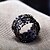 levne Fashion Ring-Prsteny s kamenem Módní Bohemia Style Zirkon Měď Černá Šperky Pro Svatební Párty Halloween Denní Ležérní 1ks