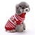 preiswerte Hundekleidung-Katze Hund Pullover Weihnachten Winter Hundekleidung Rot Blau Kostüm Baumwolle Streifen Neujahr XS S M L XL