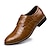 billige Oxfordsko til mænd-Oxfords-PU-Komfort Formelle sko-Herrer-Sort Brun-Fritid-Flad hæl
