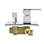 זול ברזים למקלחת-ערכת מקלחת הגדר - גשם עכשווי כרום מותקן על הקיר שסתום פליז Bath Shower Mixer Taps / Brass / חורים שלוש ידית אחת