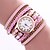 cheap Quartz Watches-Women&#039;s Bracelet Watch Wrist Watch Analog Quartz Flower / / Leather