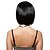 Χαμηλού Κόστους Συνθετικές Trendy Περούκες-Γυναικείο Κοντό Μαύρο Συνθετικά μαλλιά Χωρίς κάλυμμα capless Περούκες Απόκριες Περούκα Καρναβάλι περούκα