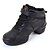 cheap Dance Sneakers-Women&#039;s Dance Sneakers Synthetic Sneaker Lace-up Chunky Heel Non Customizable Dance Shoes Black / Practice