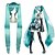 levne Anime cosplay paruky-Cosplay Paruky Vocaloid Mikuo Niebieski Extra dlouhý / Rovné Anime Cosplay Paruky 120 CM Horkuvzdorné vlákno Pánský / Dámský