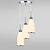 tanie Design klastrowy-nowoczesny szklany klosz żyrandol klosz 3-głowowy lampa wisząca jadalnia